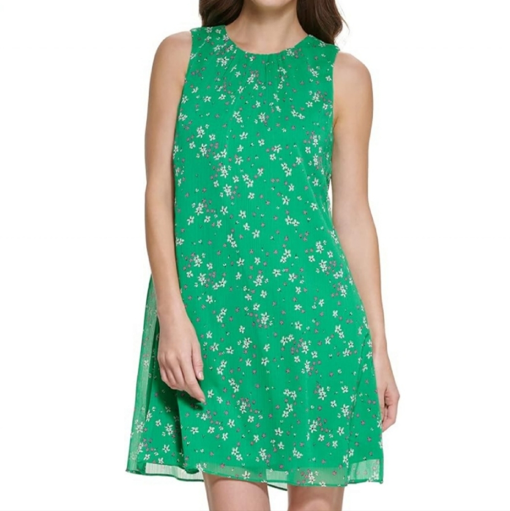 DKNY Floral Green Dress